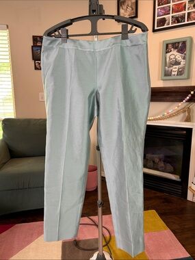 Talbots Silk Gazar Tailored Ankle Pant Trousers Size 12W